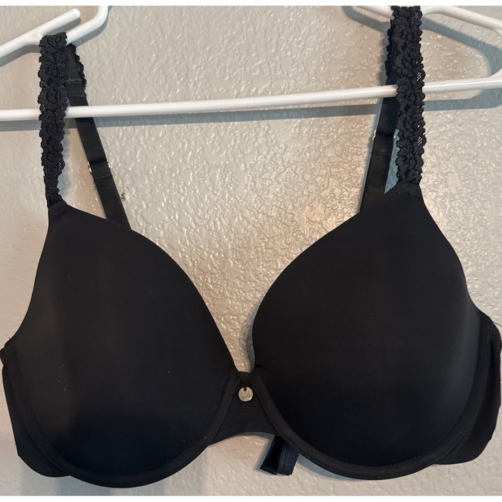 Natori Rose Dream Custom Coverage Underwire Bra Black 32DD